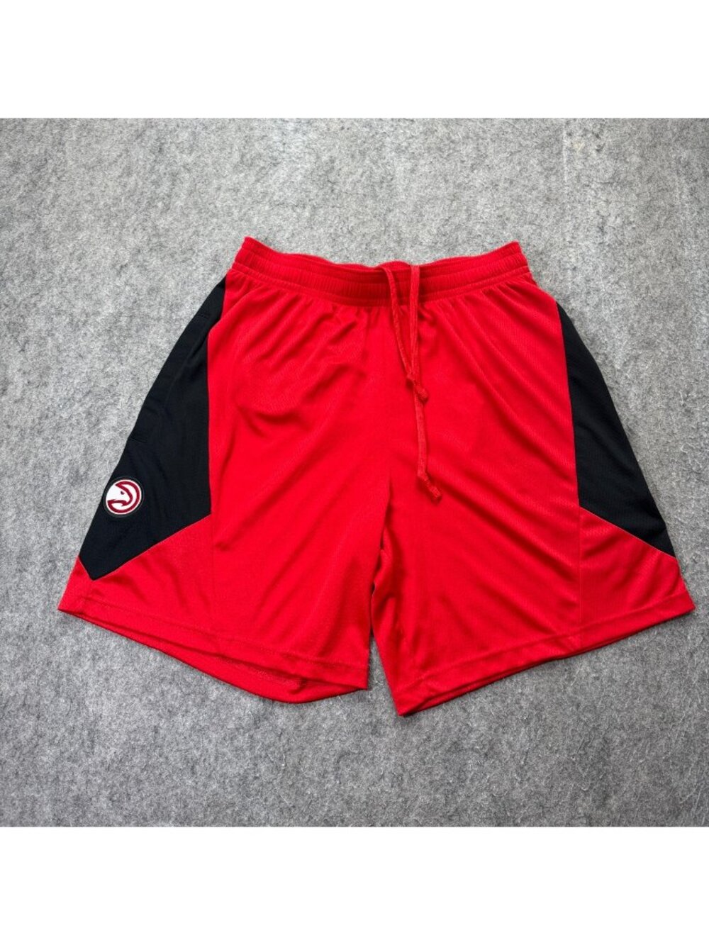 Atlanta Hawks Nike NBA Basketball Shorts Men L Red Black DRI-FIT Athletic 8"